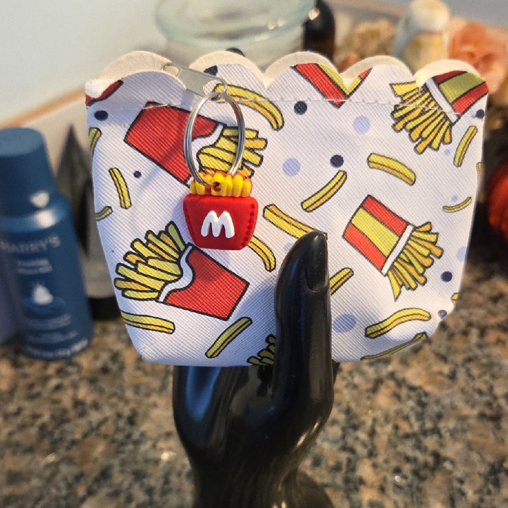 McDonald's French Fry Print Coin Pouch with Keychain